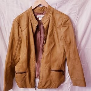 MD Christopher Banks Tan Leather Jacket